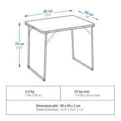 Quechua FOLDING CAMPING TABLE – 2 TO 4 PEOPLE 25 Quechua FOLDING CAMPING TABLE – 2 TO 4 PEOPLE -Outdoor Camping k4080b7028c9fd78111c4dd7a6ae13060