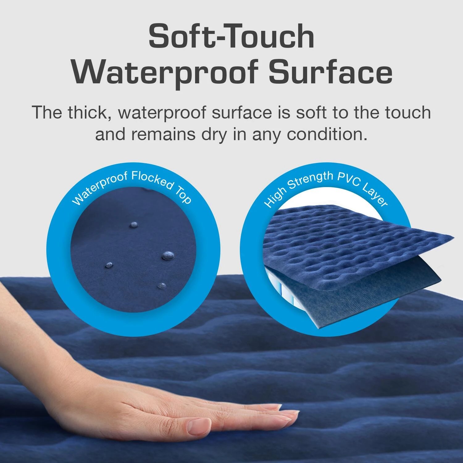 Single Camping Air Bed – Navy/White 7 Single Camping Air Bed – Navy/White - Image 5