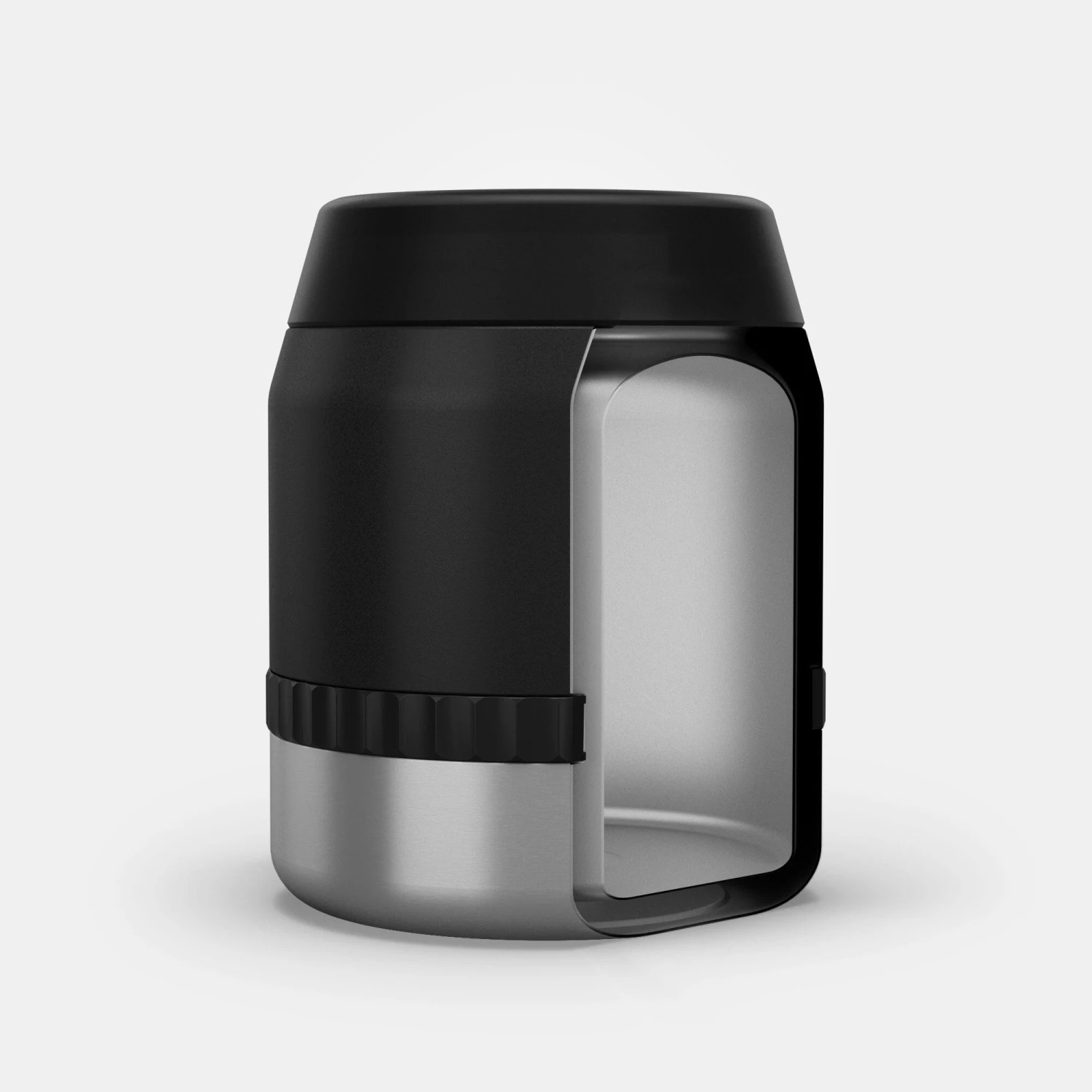 Quechua Stainless Steel Isothermal Food Box For Hiking MH500 0.8 L With Bowl Black 6 Quechua Stainless Steel Isothermal Food Box For Hiking MH500 0.8 L With Bowl Black - Image 4