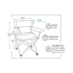 Quechua Camping Big Folding Armchair - Basic XL 13 Quechua Camping Big Folding Armchair - Basic XL -Outdoor Camping k9fabcdb63c23b681edea14a2f96b4050