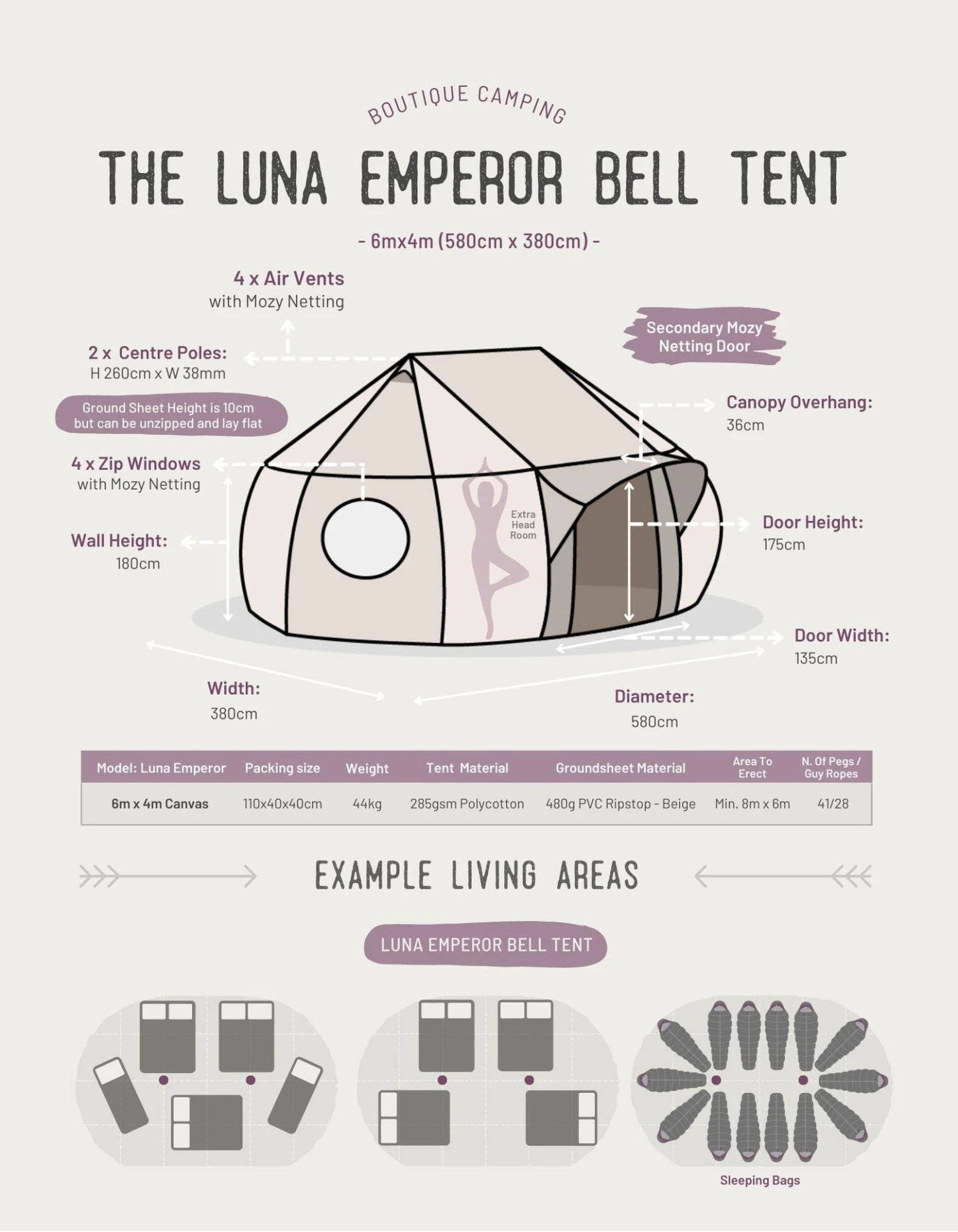 Luna Emperor Bell Tent 7 Luna Emperor Bell Tent - Image 5