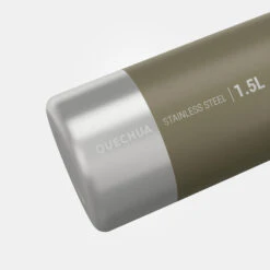 Quechua Stainless Steel Hiking Flask With Screw Cap MH100 1.5 L Khaki -Outdoor Camping ke00fb3c1718e1f1884a8d1ed33b7a366