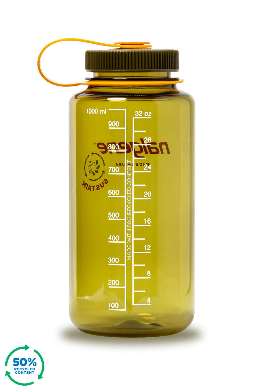Nalgene 1L Wide Mouth Sustain Water Bottle - Made From 50% Plastic Waste 11 Nalgene 1L Wide Mouth Sustain Water Bottle - Made From 50% Plastic Waste - Image 9
